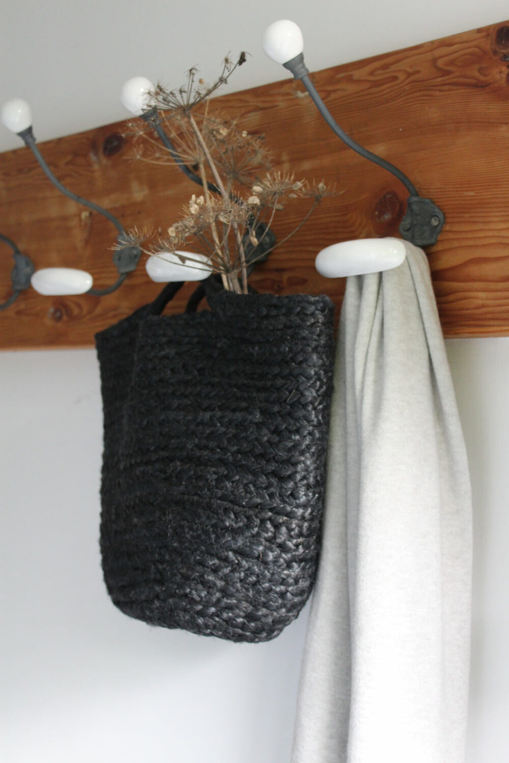 Jute Basket Shopper | Black