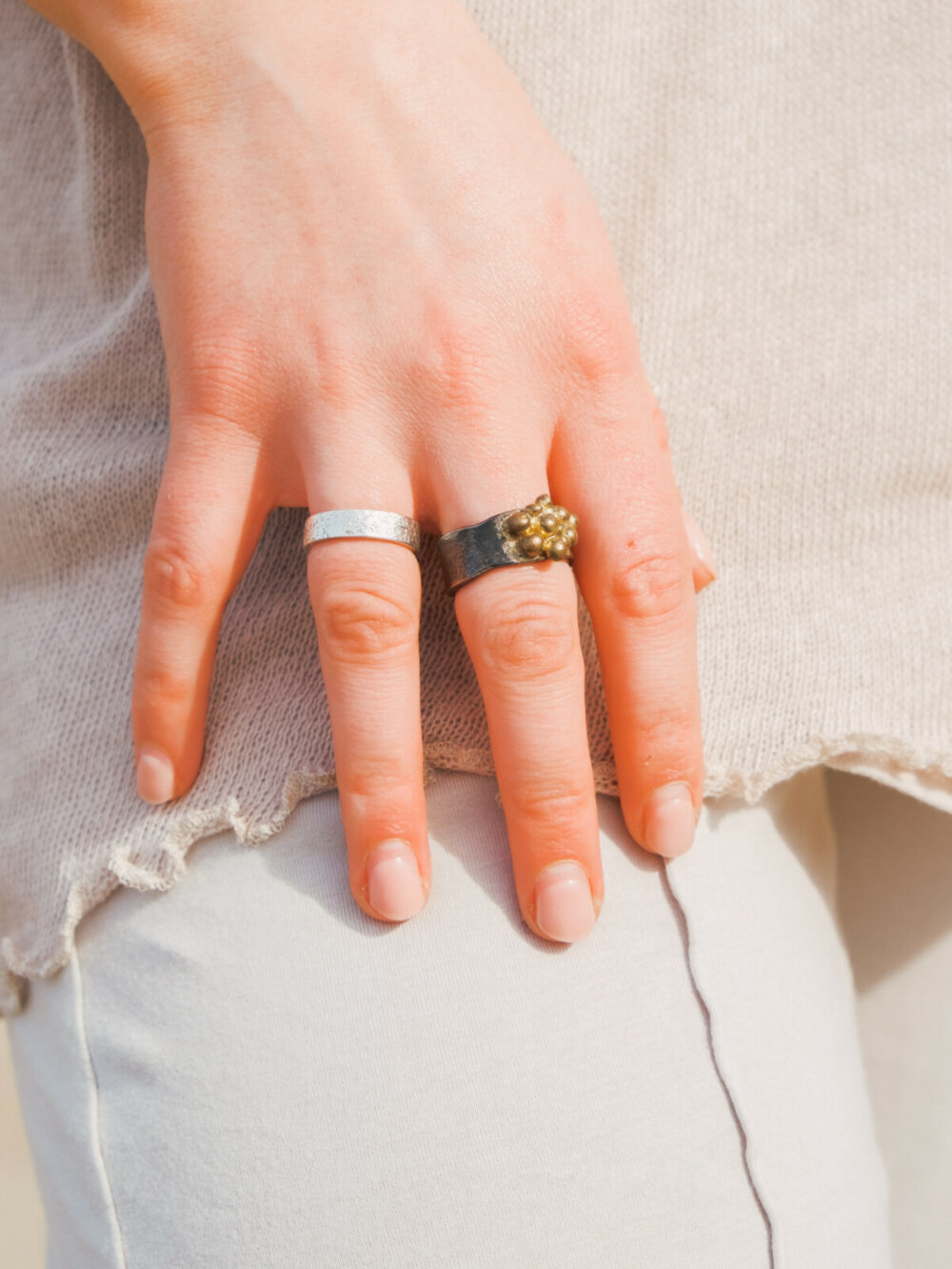 Ann Catrin | Iron & Brass Cluster Ring
