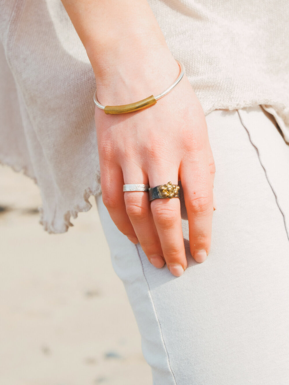 Ann Catrin | Silver & Brass Bangle