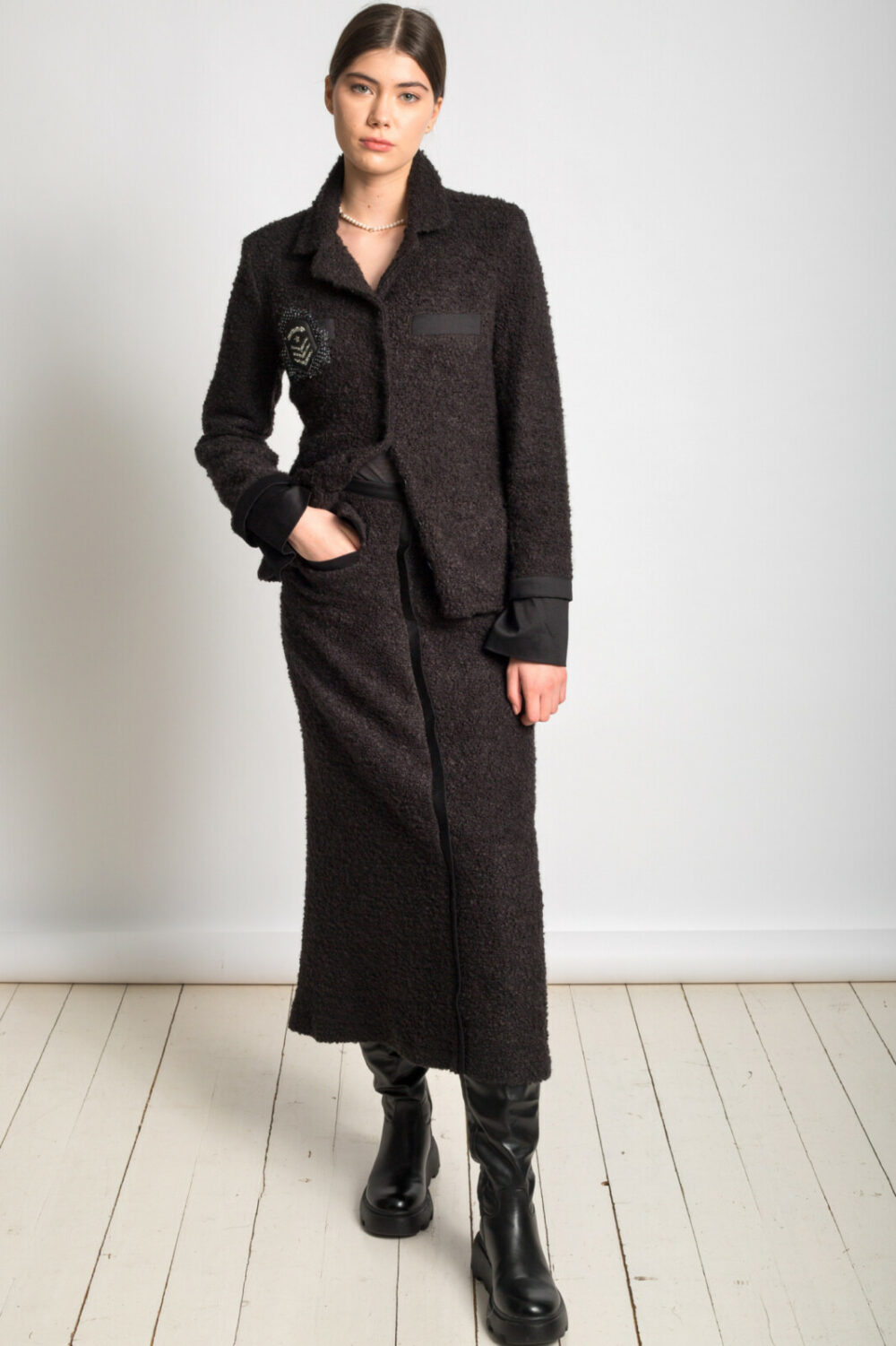 Les filles d’ailleurs Black Boucle Skirt - Image 3