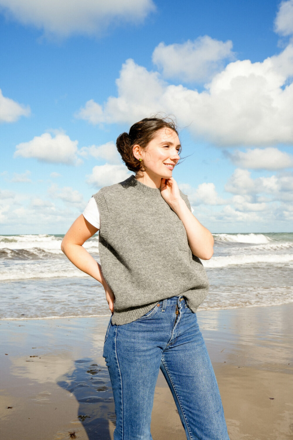 Grey Wool Vest - Image 3