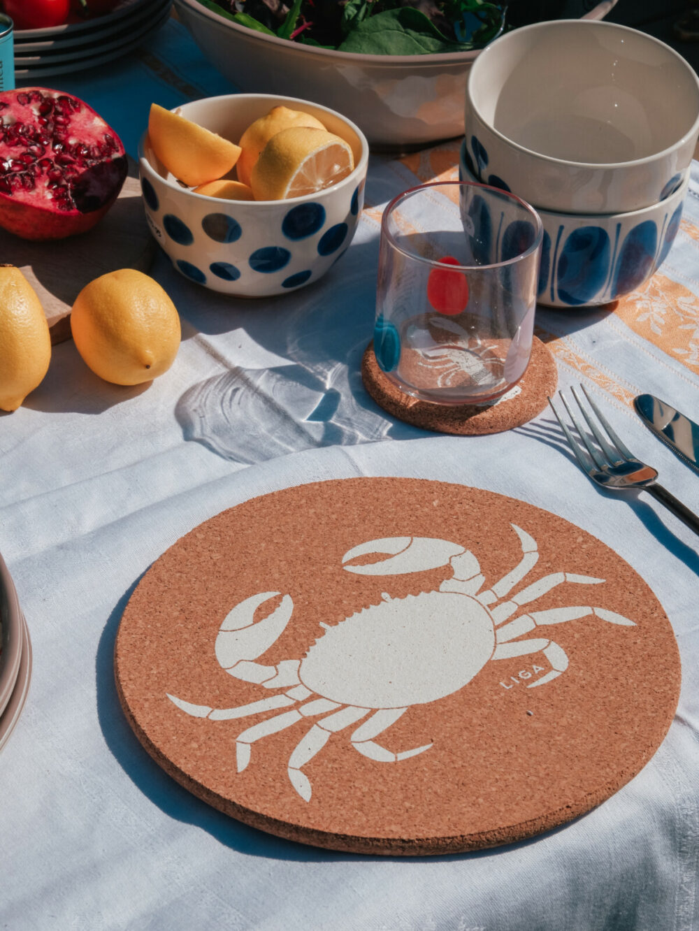 Cork Placemats | Crab