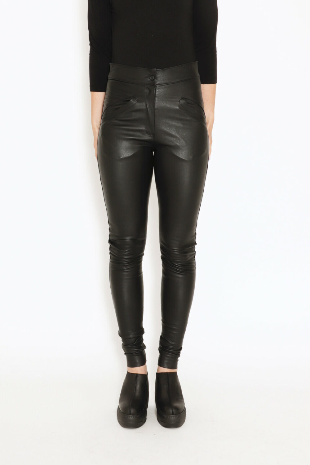 Sort Aarhus Leather Legging