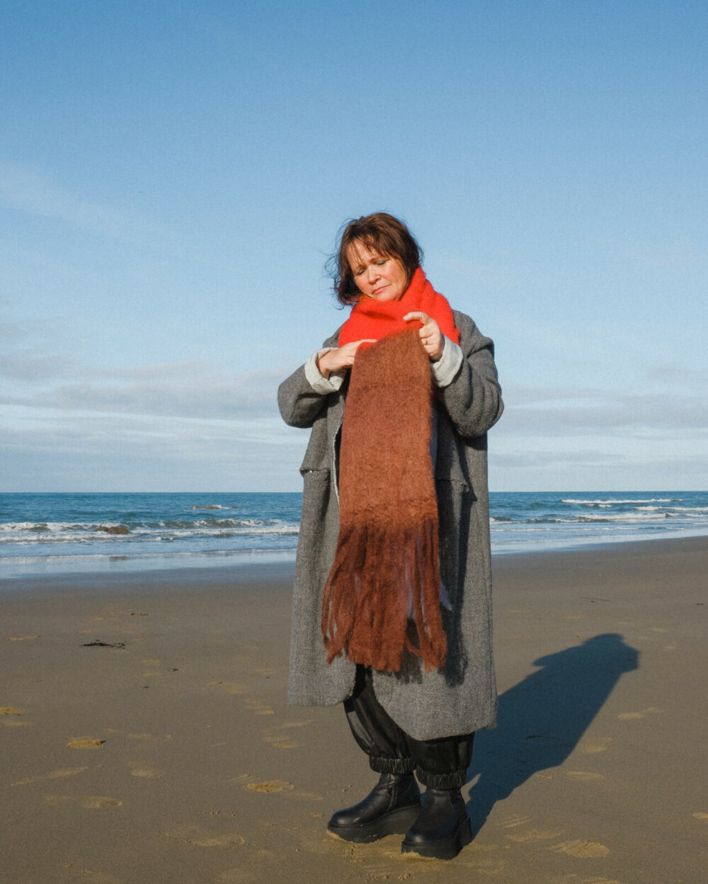 Two Tone Mohair Scarf - Image 2