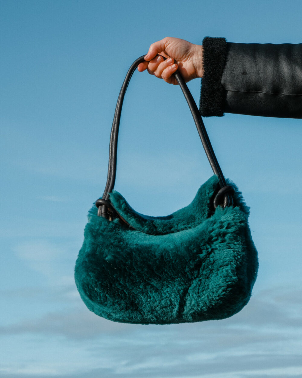 Bag Croen Dafad | Teal