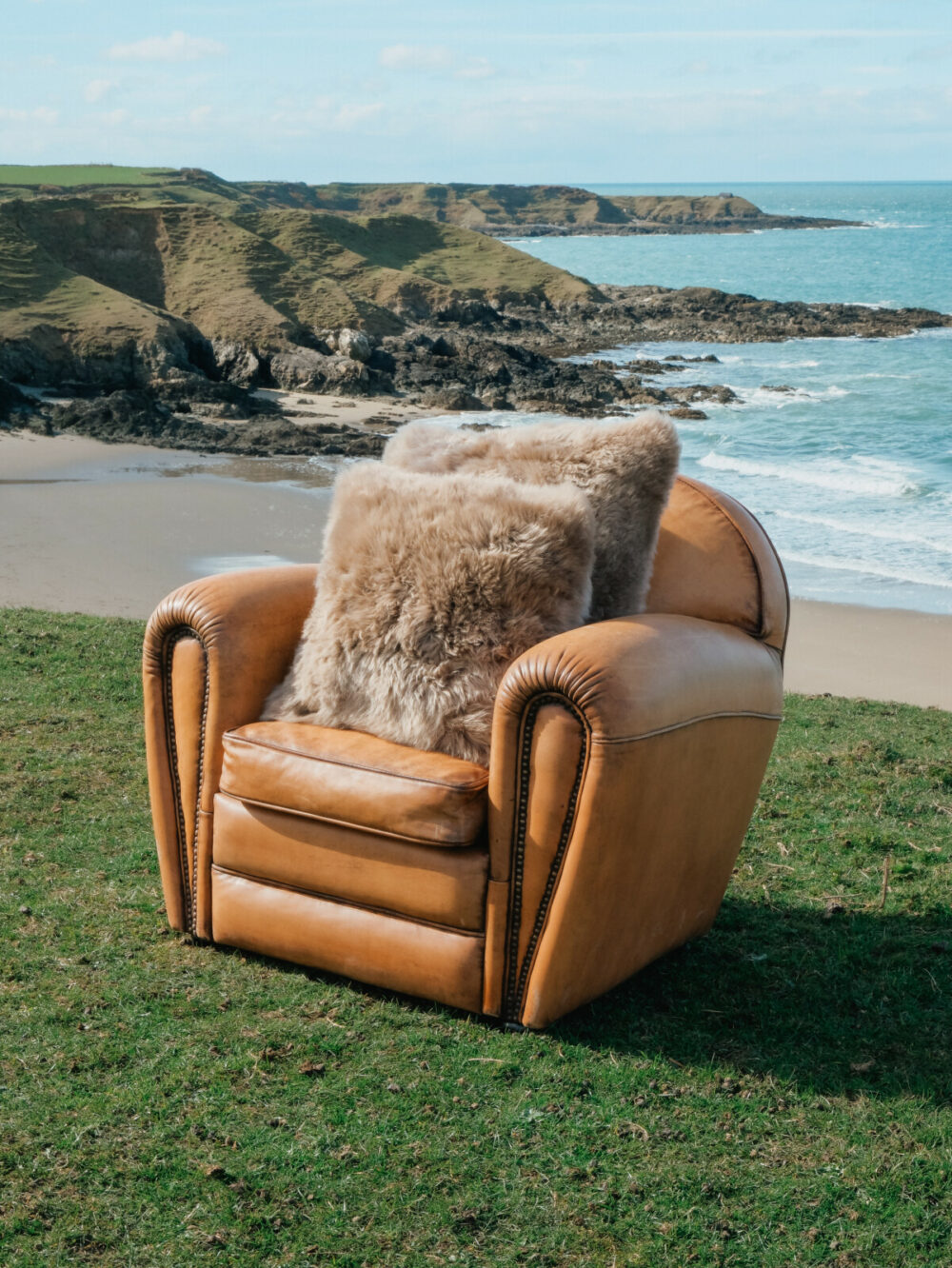 Sheepskin Cushion | Stone - Image 2