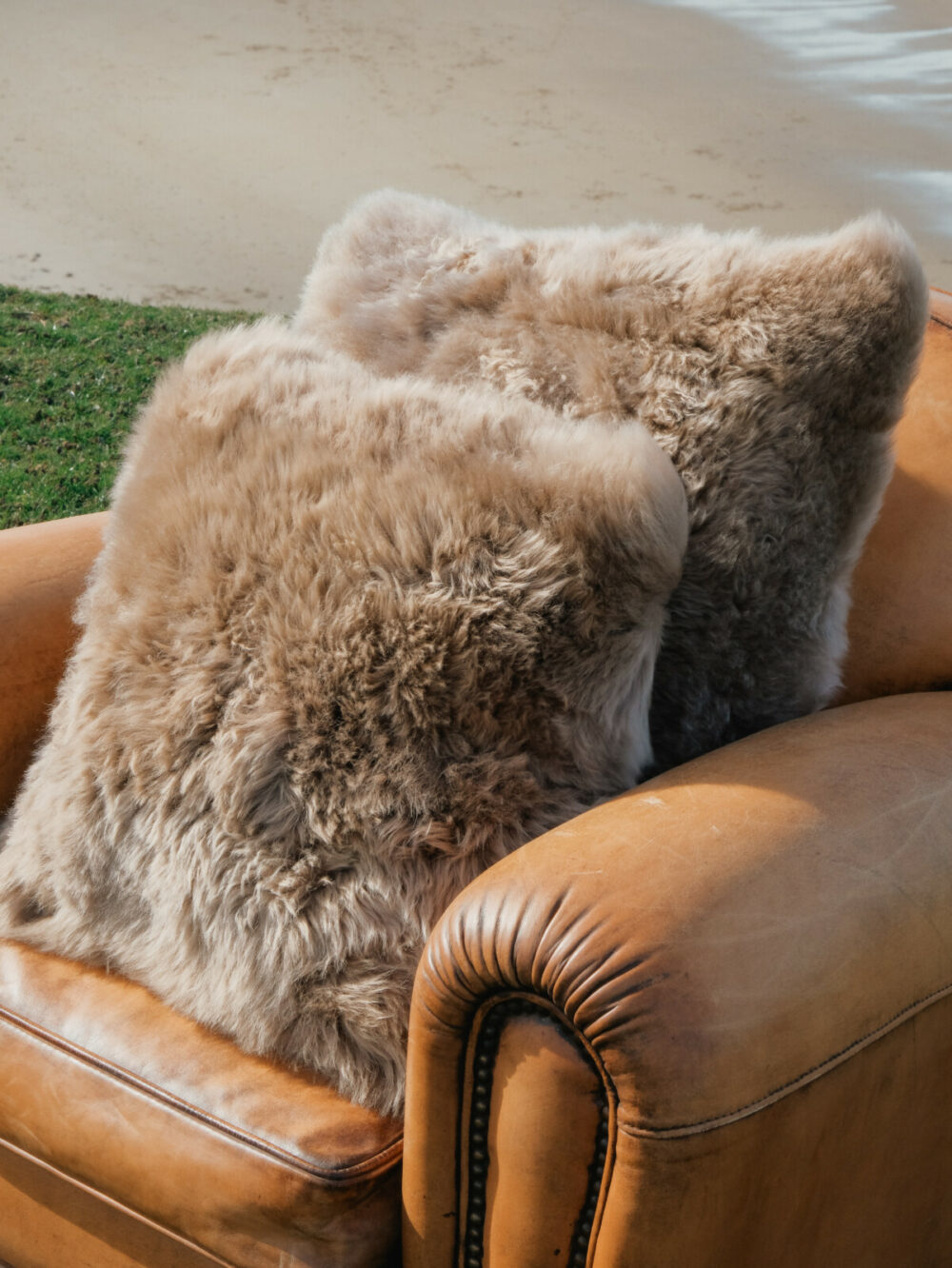 Sheepskin Cushion | Stone