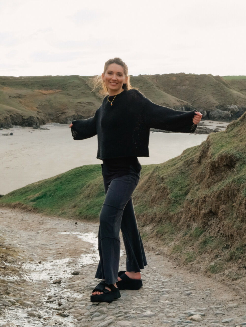 Sort Aarhus Knitted Sweater | Black - Image 3