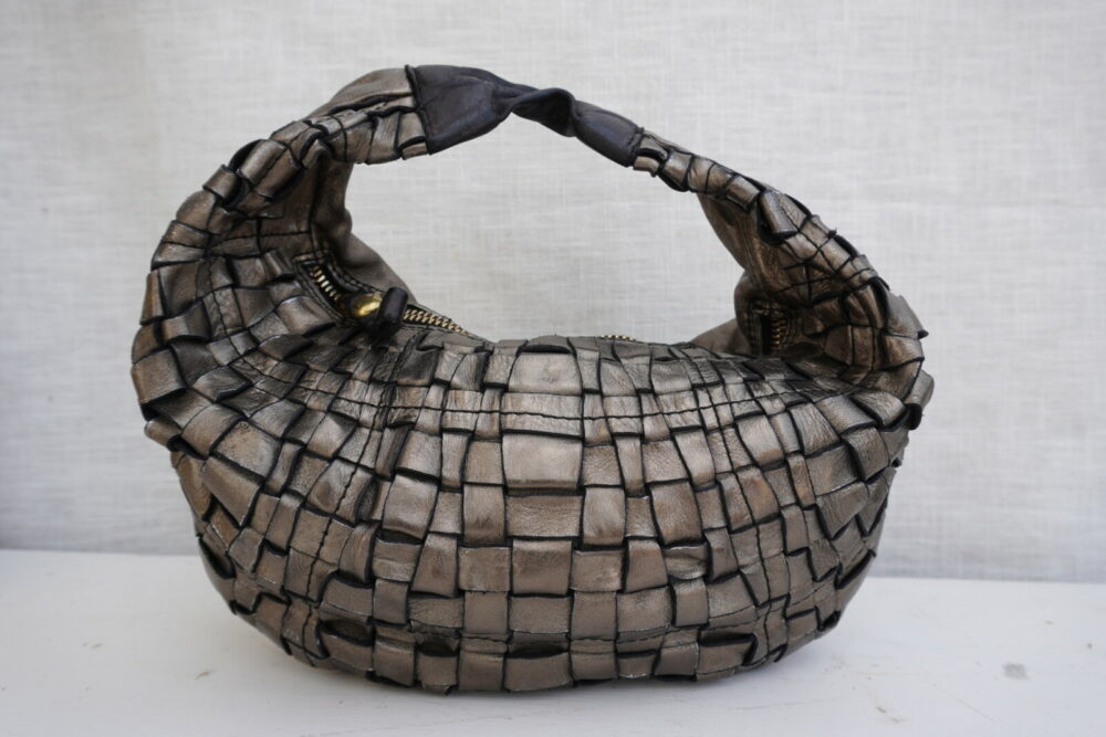 Campomaggi Grey Woven Shoulder Bag
