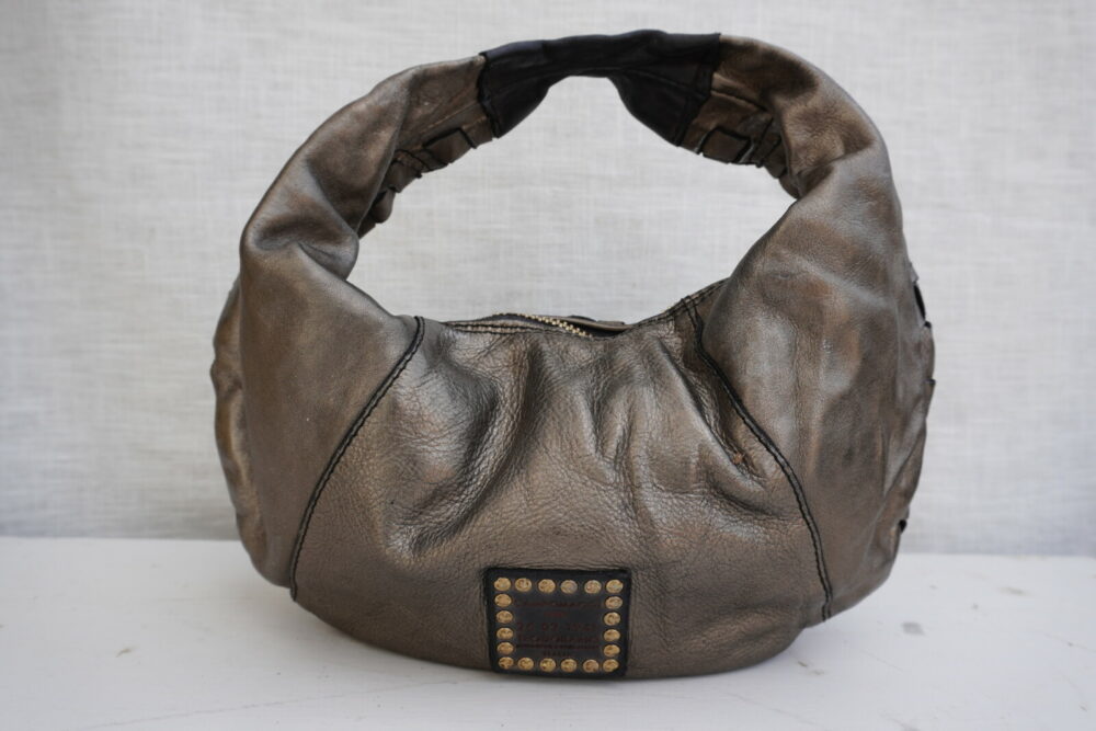 Campomaggi Grey Woven Shoulder Bag - Image 4