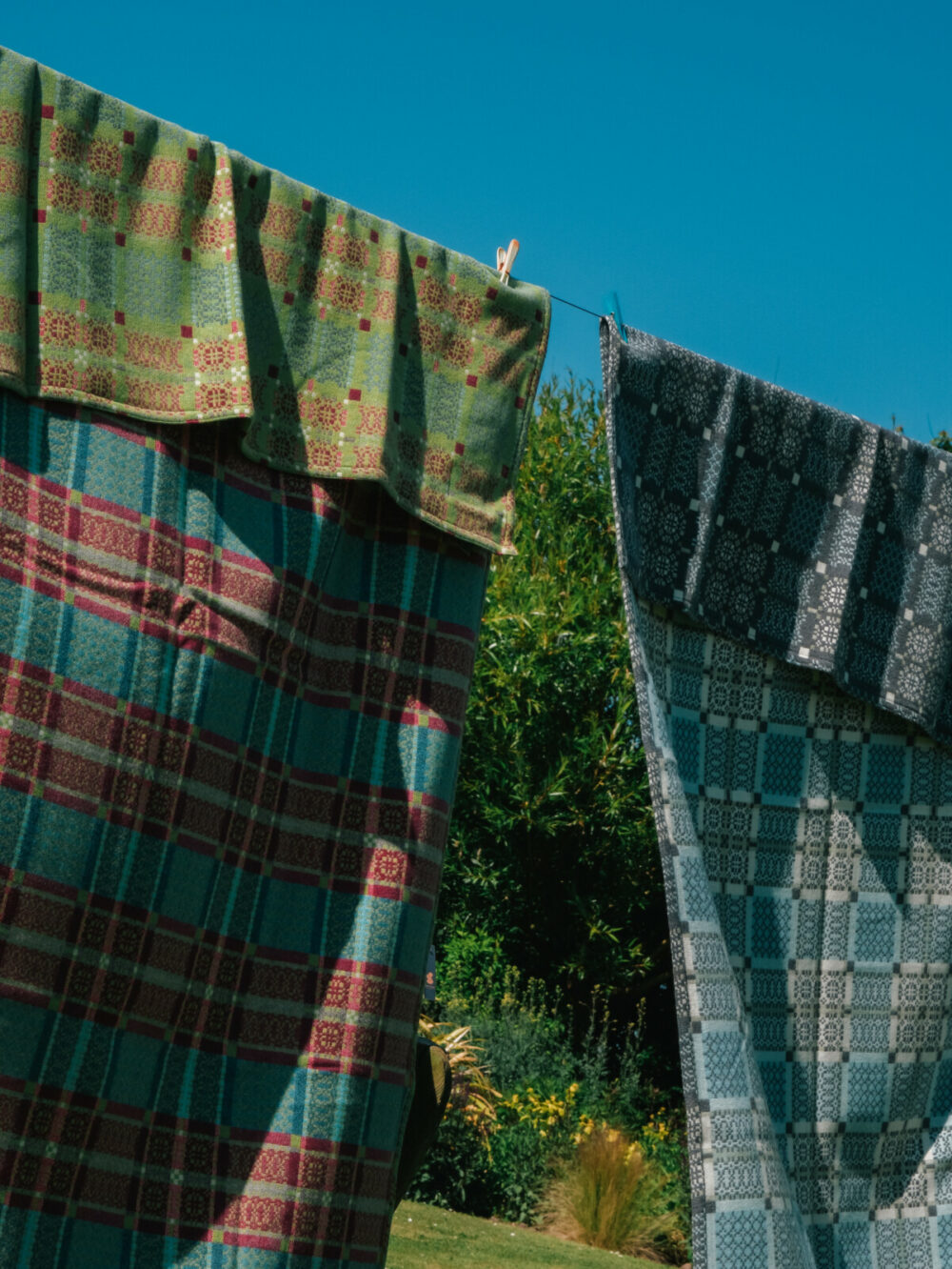 Melin Tregwynt Welsh Blanket | Green