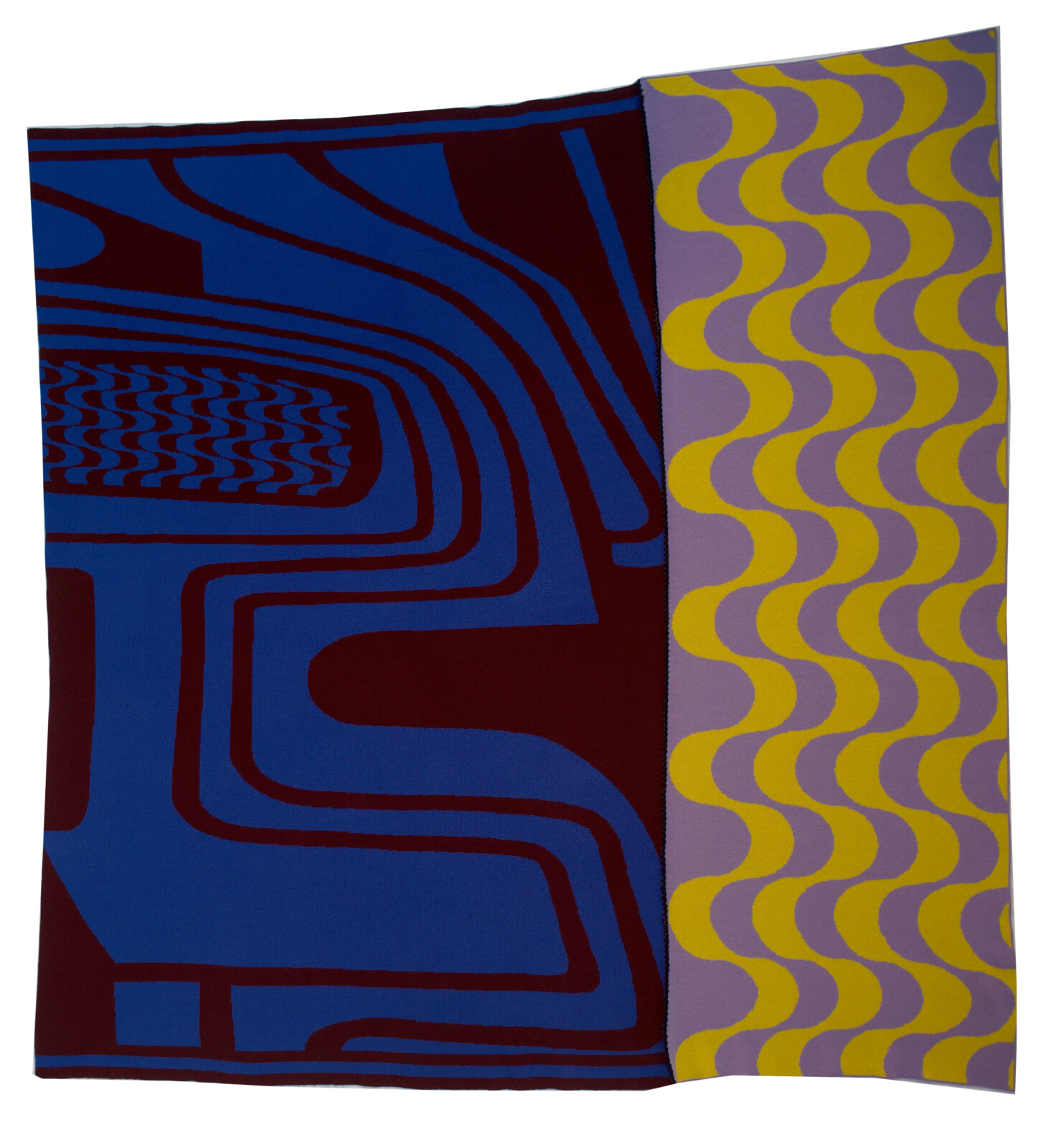Wave Knitted Throw | Blue