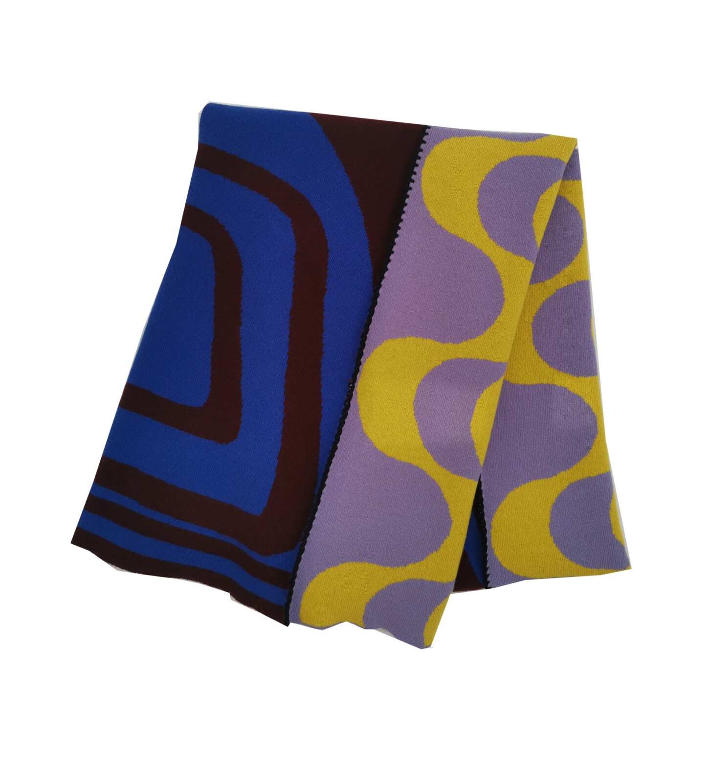 Wave Knitted Throw | Blue - Image 3