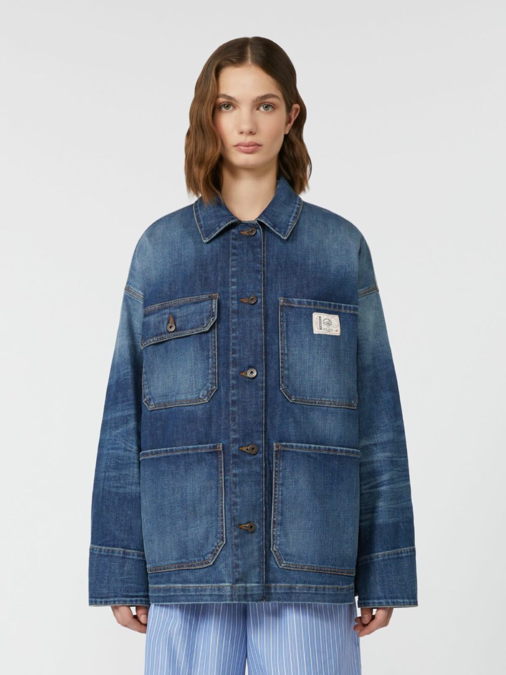 Weekend Max Mara Denim Workwear Jacket - Image 2