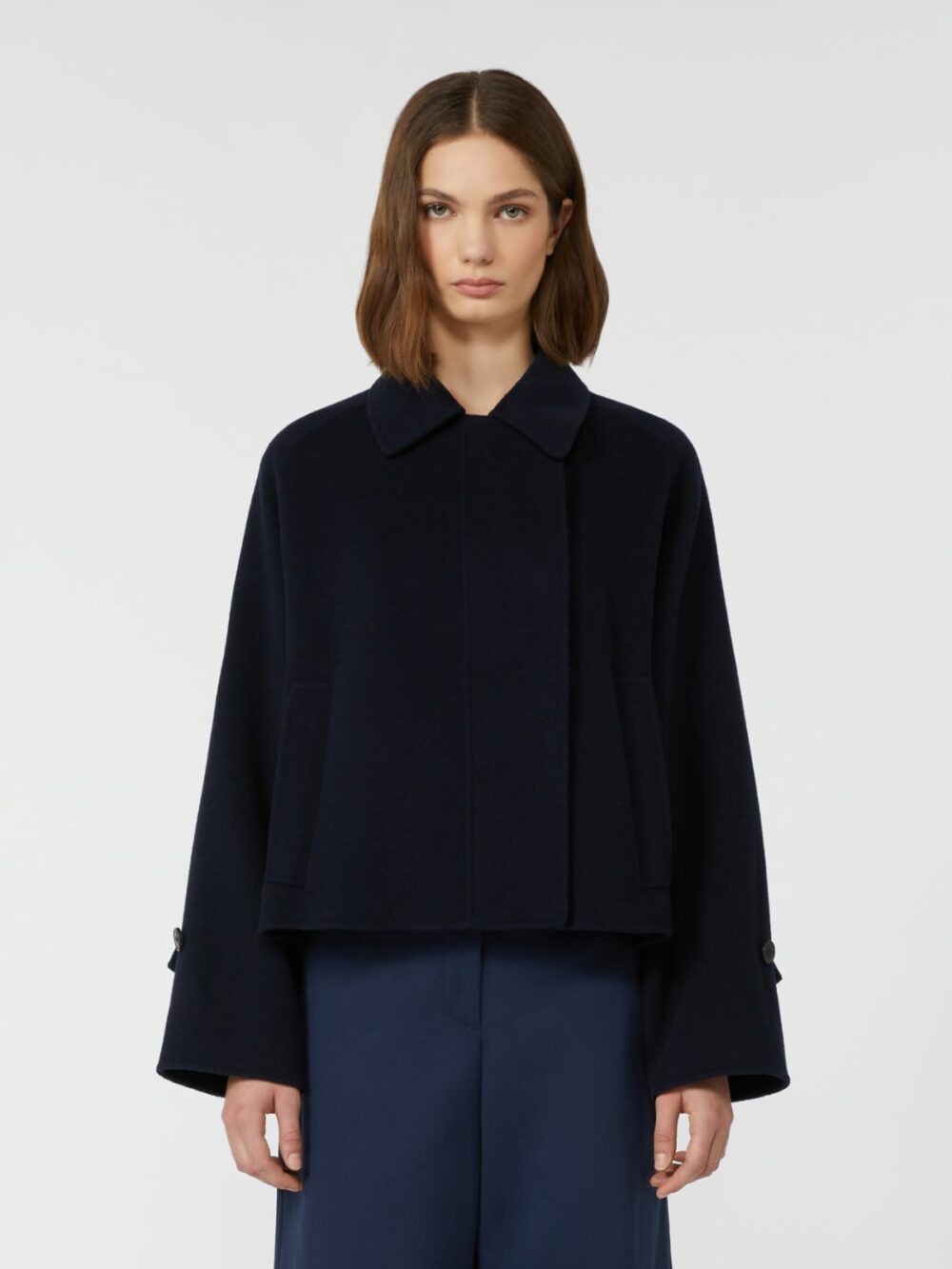 Weekend Max Mara Wool Broadcloth Cropped Coat - Image 2