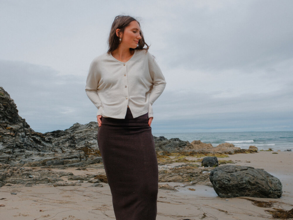 Neirami Long Pencil Skirt | Brown