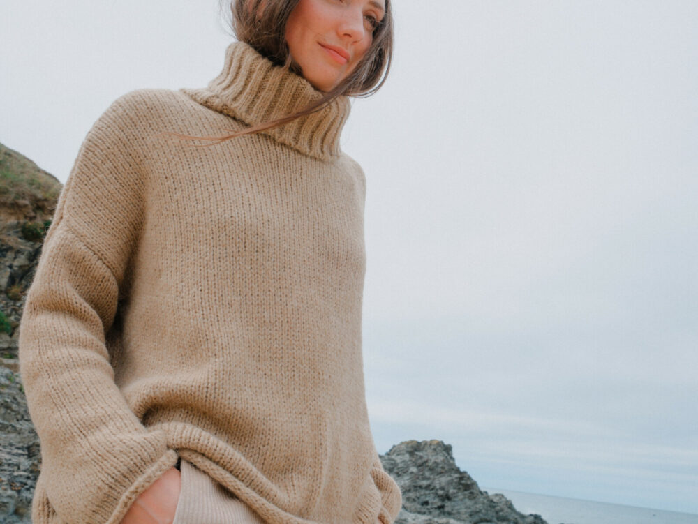 Neirami Turtleneck Jumper | Beige - Image 4