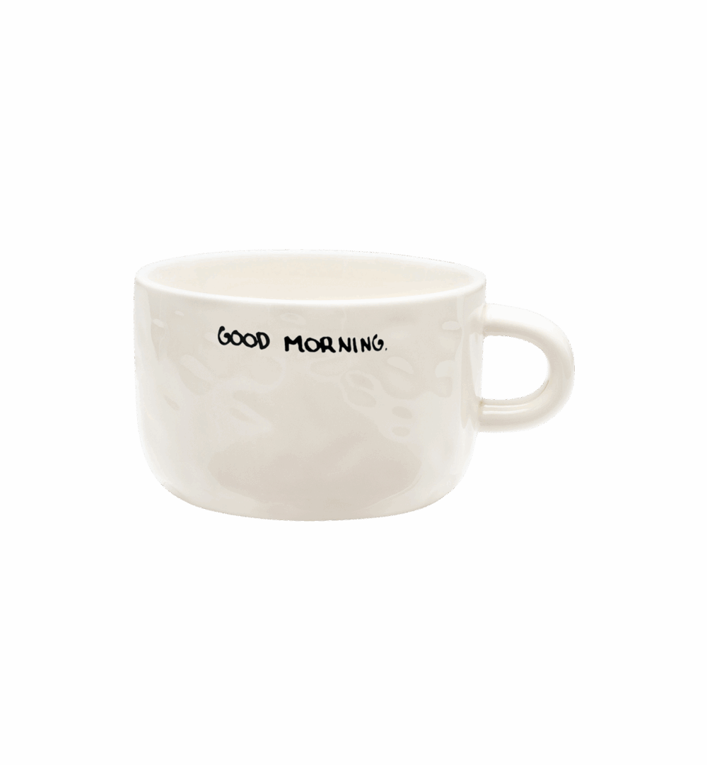 "Good Morning" Cappuccino Mug