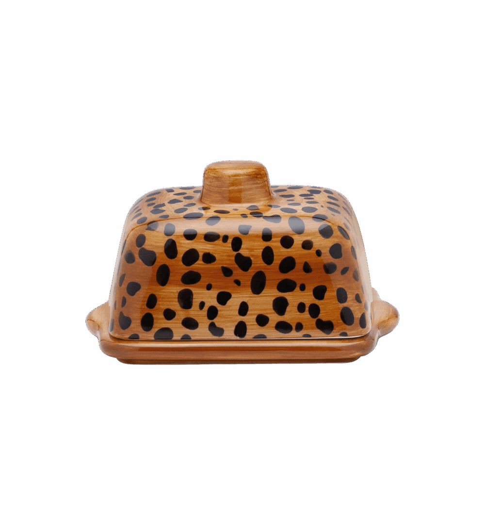 Leopard Butter Dish