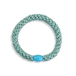 Hair Tie | Green & Silver