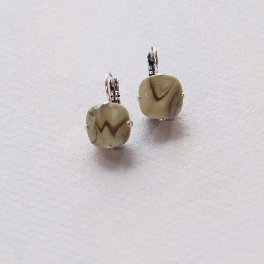 Classic Earrings | Marble