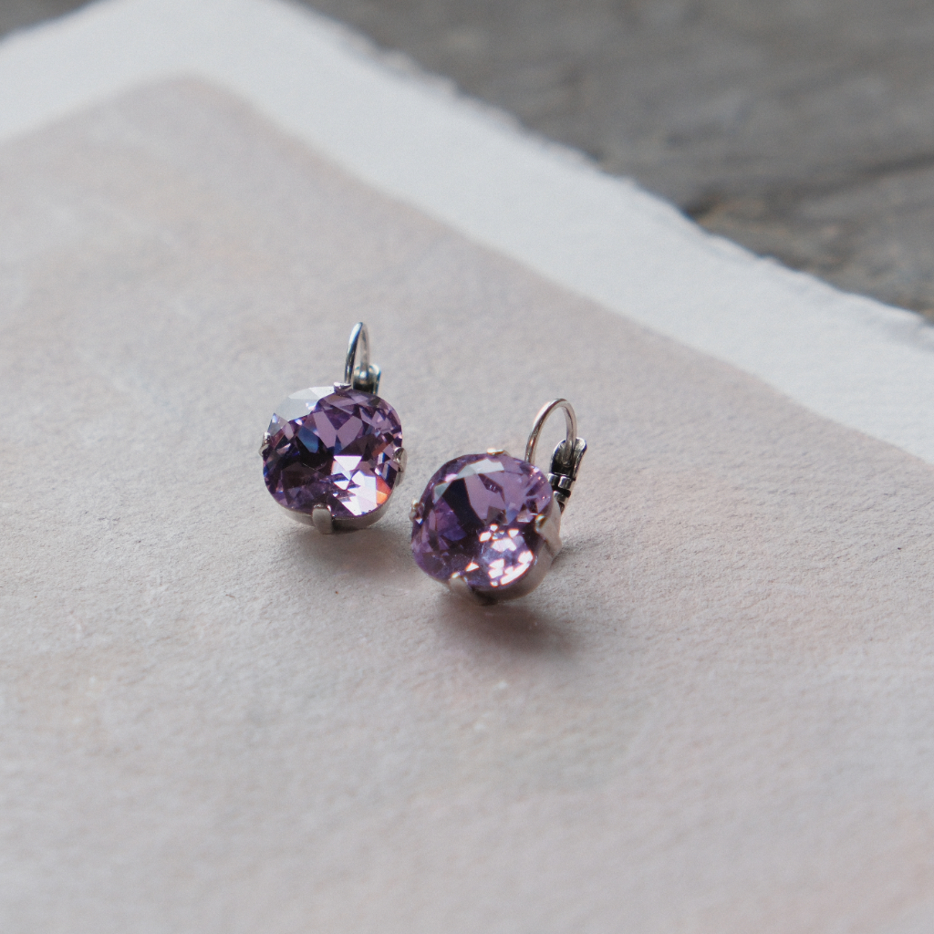 Classic Earrings | Purple