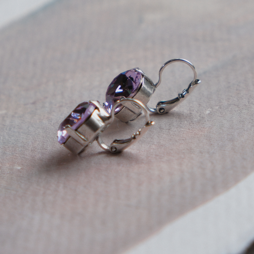 Classic Earrings | Purple - Image 2