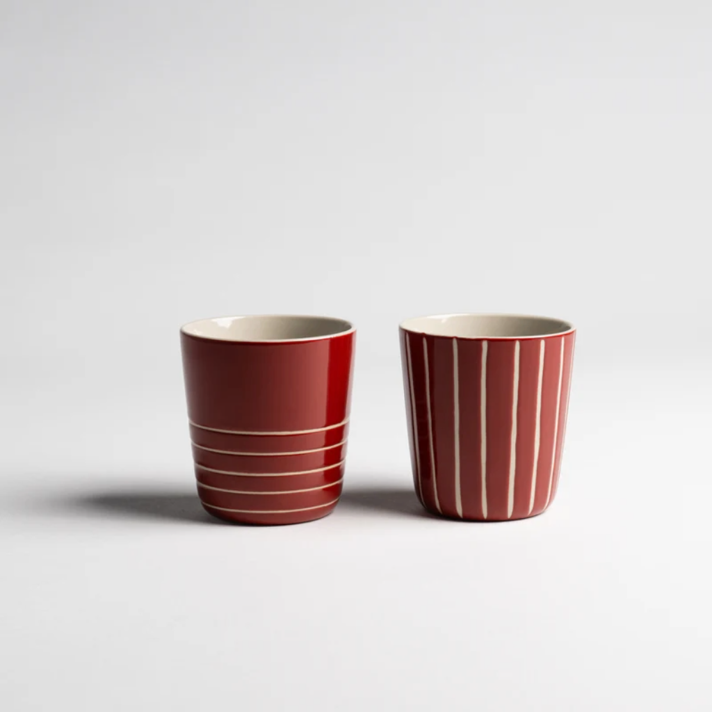 Large Vervain Beaker | Earth Red (Set of 2)